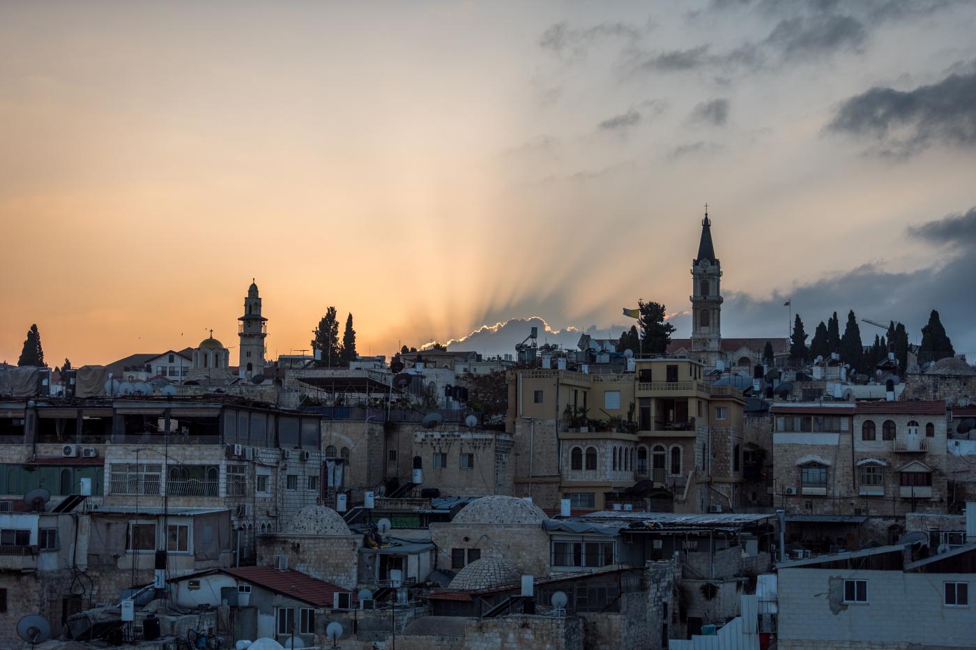 sunrise over Palestine by Albin Hillert of the world Council of Churches