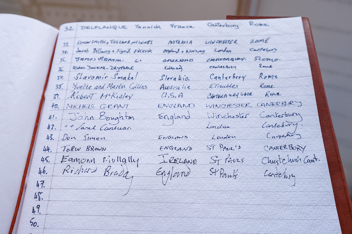 names in the pilgrims book