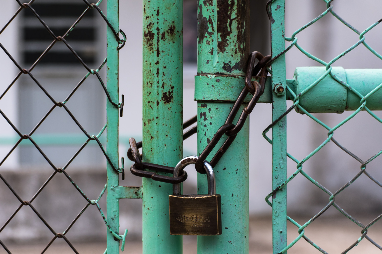 Padlock on a gate