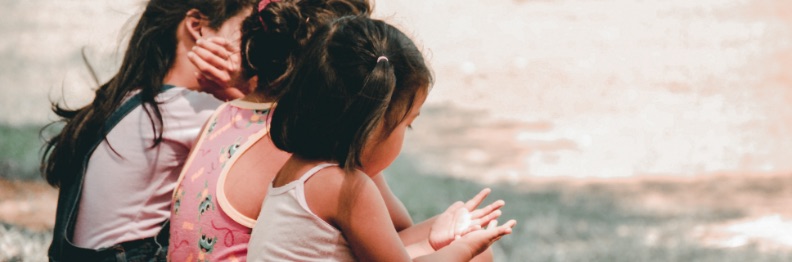 group of three children